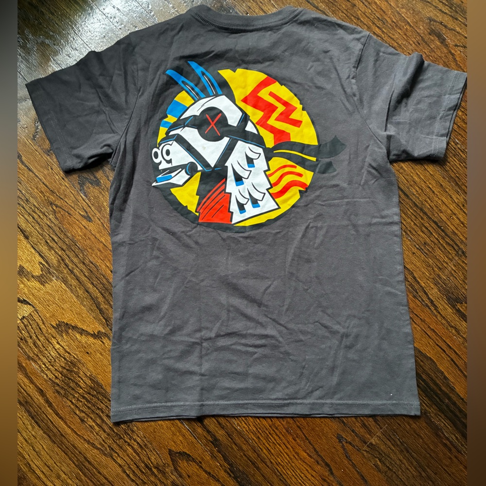 Gray Kids Short Sleeve Tee with Graphic Design